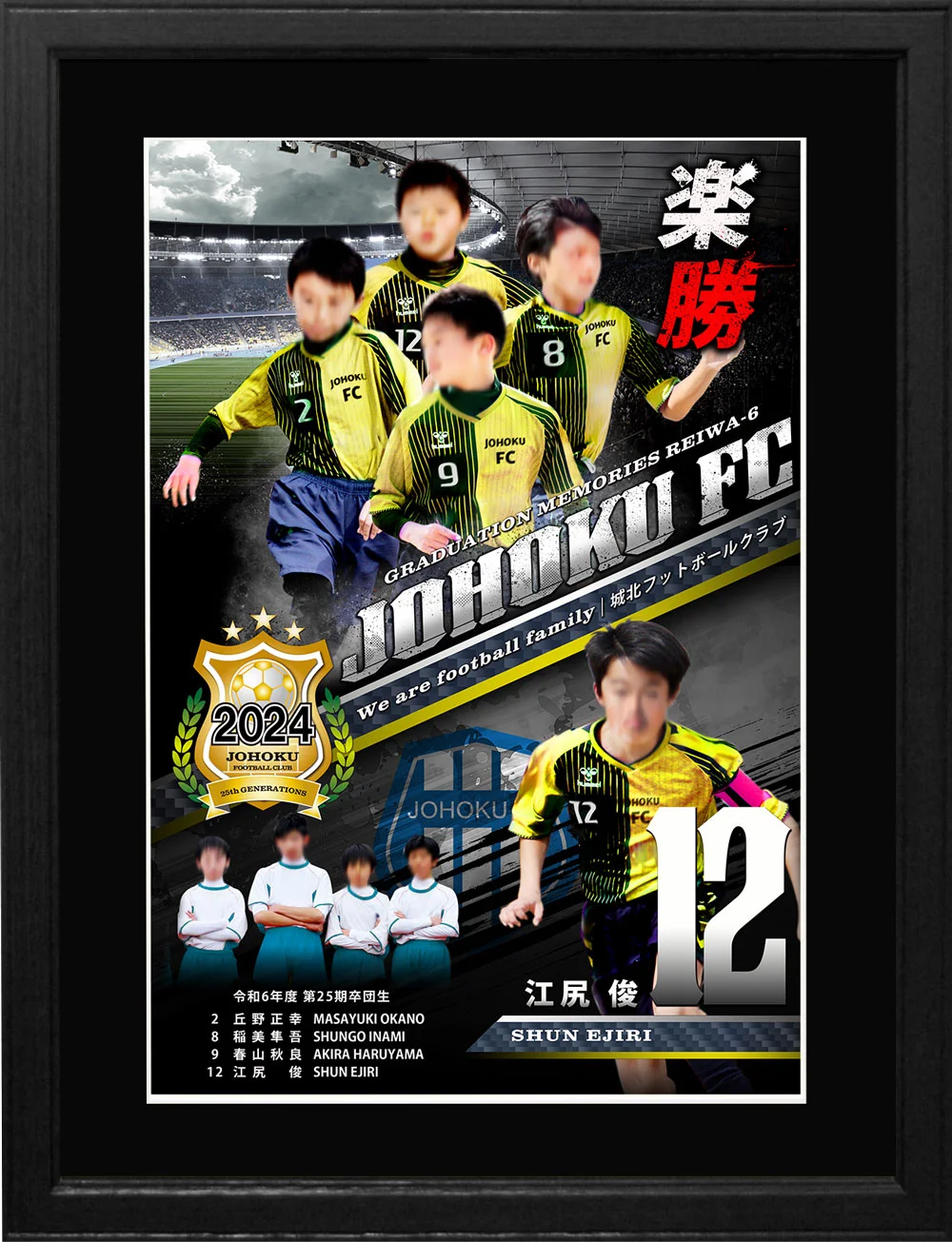 少年サッカーのパネルデザイン